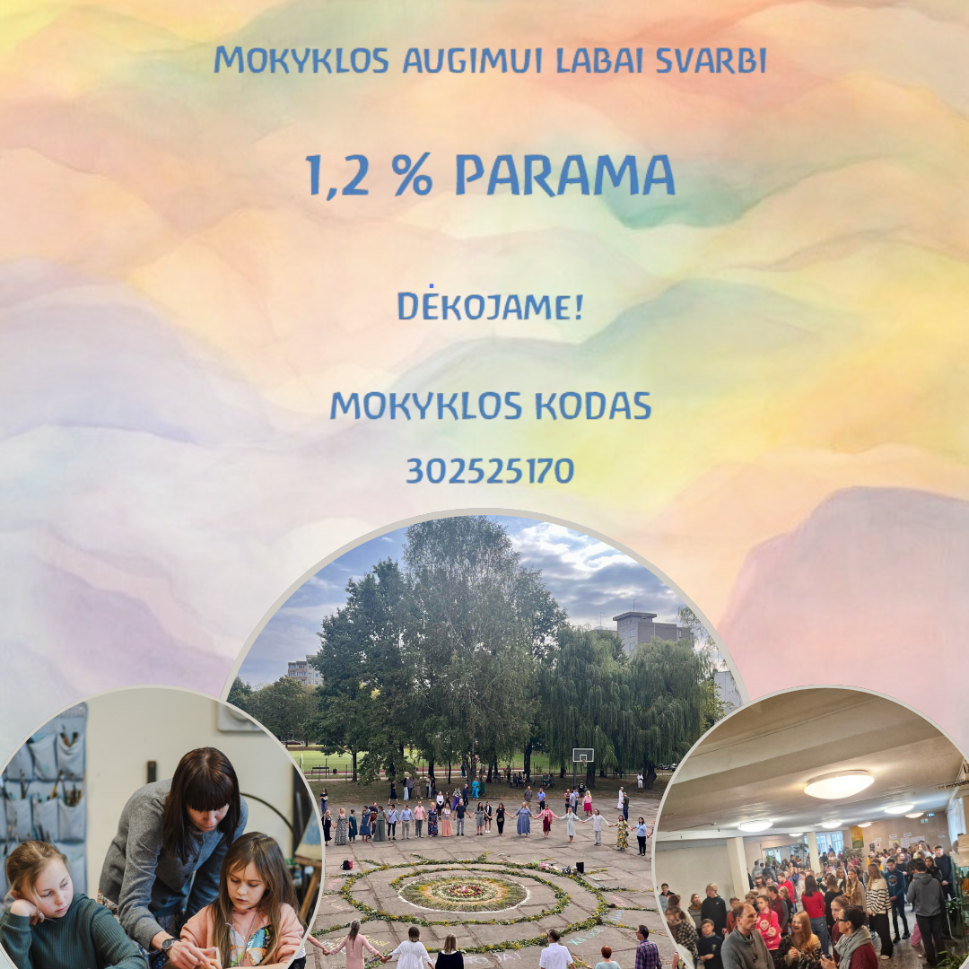 kauno valdorfo mokykla 1,2 procento parama